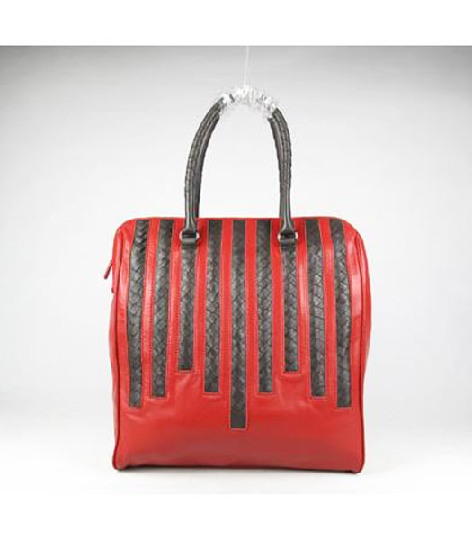 Bottega Veneta Febbre intrecciato Nappa Borsa Rosso